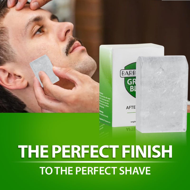 BARBERUPP Natural Alum Block Aftershave Care - 3.5 oz (100g) Skin Soother & Instant Calm from Razor | Styptic for Nicks & Irritation - Suitable for All Skin Types | Includes Compact Travel Storage Case - 1 Pack - Image 4